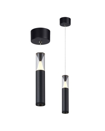 SPARK * COLGANTE 1L LED 7W - NEGRO ARENA